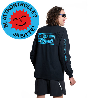 Blattkontrolle? Ja Bitte! Longsleeve Blau