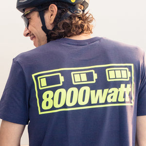 Organic 8000watt T-Shirt Indigo Hush